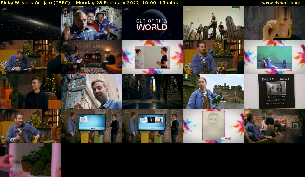 Ricky Wilsons Art Jam (CBBC) Monday 28 February 2022 10:00 - 10:15