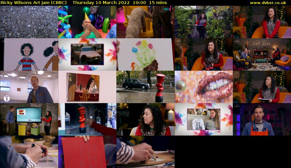 Ricky Wilsons Art Jam (CBBC) Thursday 10 March 2022 10:00 - 10:15