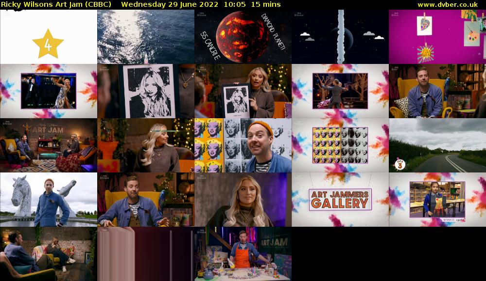 Ricky Wilsons Art Jam (CBBC) Wednesday 29 June 2022 10:05 - 10:20