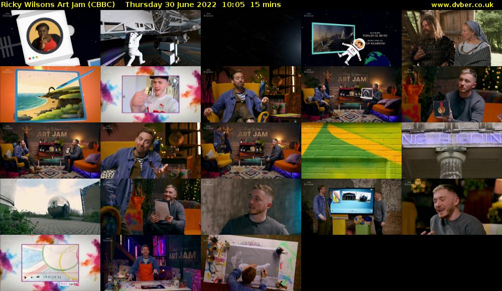 Ricky Wilsons Art Jam (CBBC) Thursday 30 June 2022 10:05 - 10:20
