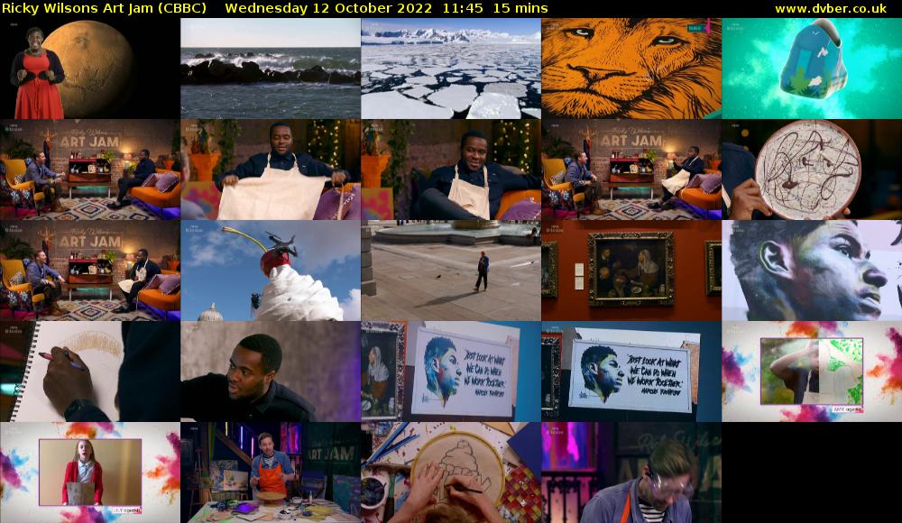 Ricky Wilsons Art Jam (CBBC) Wednesday 12 October 2022 11:45 - 12:00