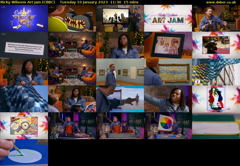 Ricky Wilsons Art Jam (CBBC) Tuesday 10 January 2023 11:30 - 11:45