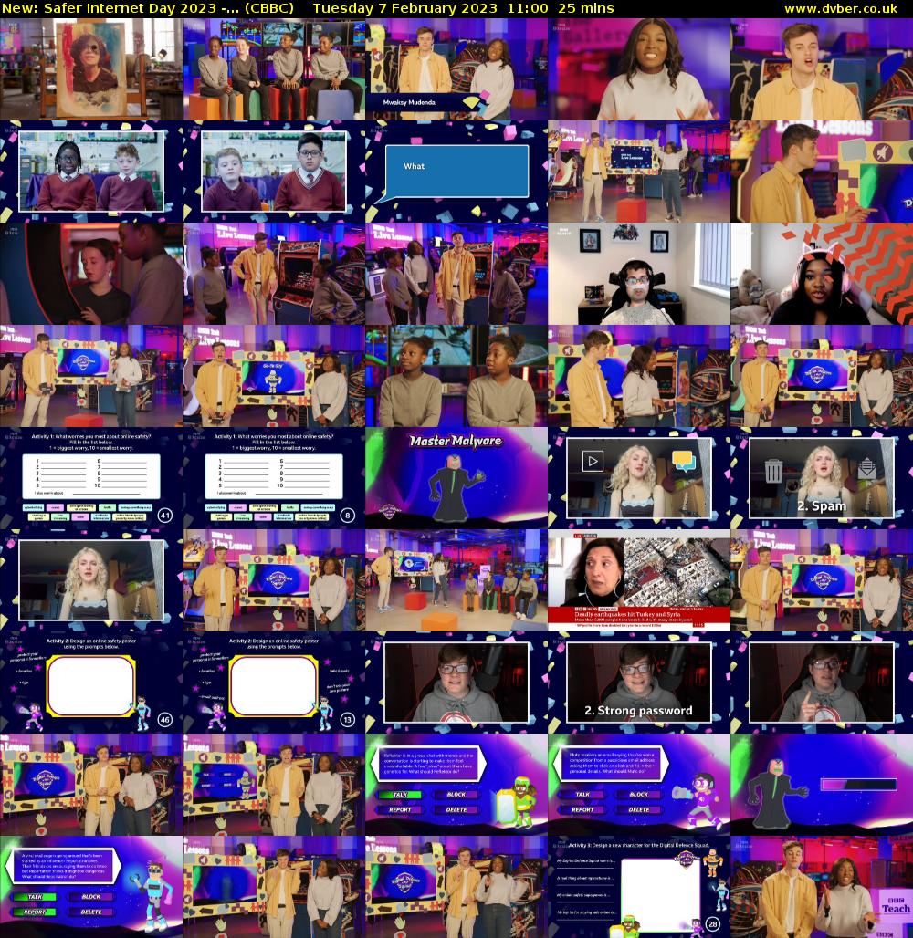 Safer Internet Day 2023 -... (CBBC) Tuesday 7 February 2023 11:00 - 11:25
