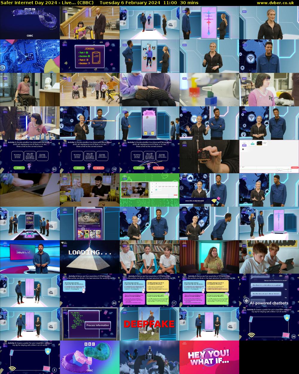 Safer Internet Day 2024 - Live... (CBBC) Tuesday 6 February 2024 11:00 - 11:30