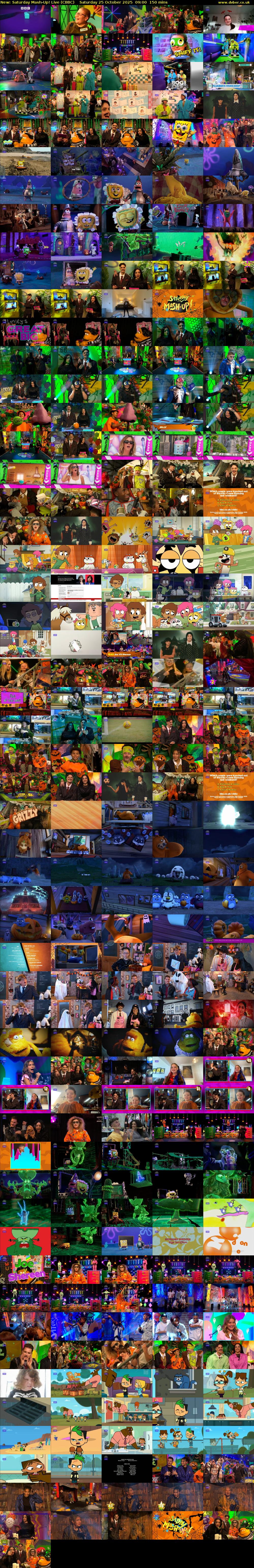 Saturday Mash-Up! Live (CBBC) Saturday 25 October 2025 09:00 - 11:30