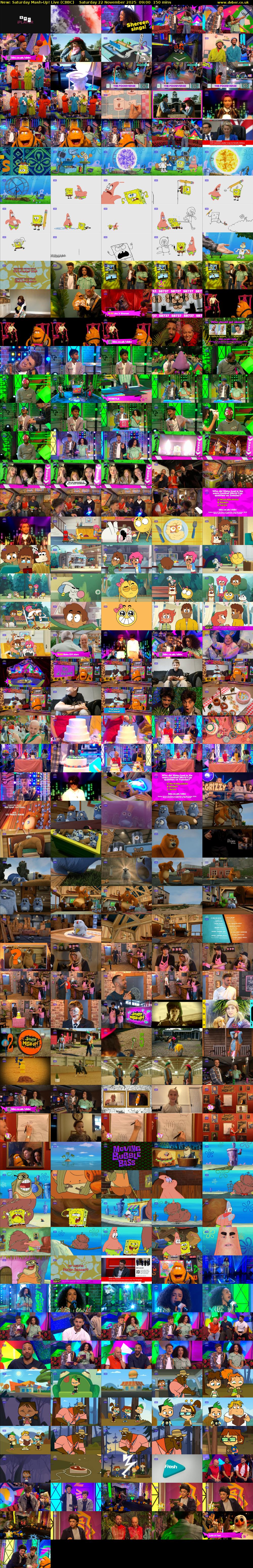 Saturday Mash-Up! Live (CBBC) Saturday 22 November 2025 09:00 - 11:30