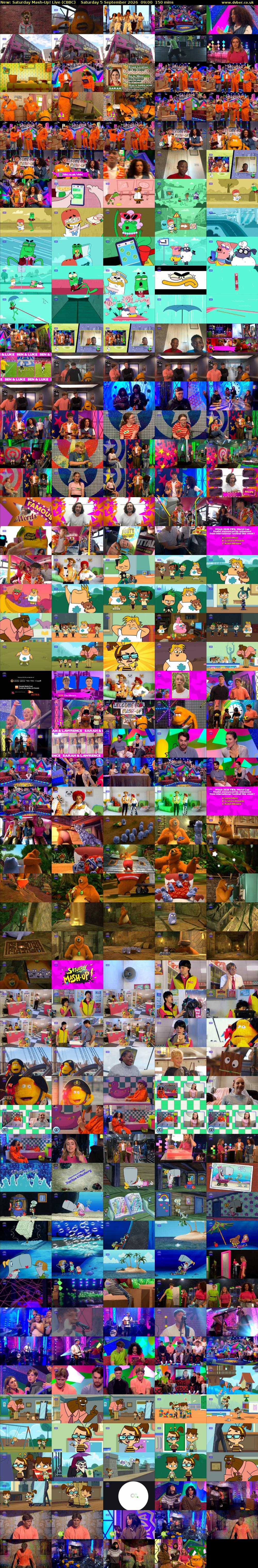 Saturday Mash-Up! Live (CBBC) Saturday 5 September 2026 09:00 - 11:30
