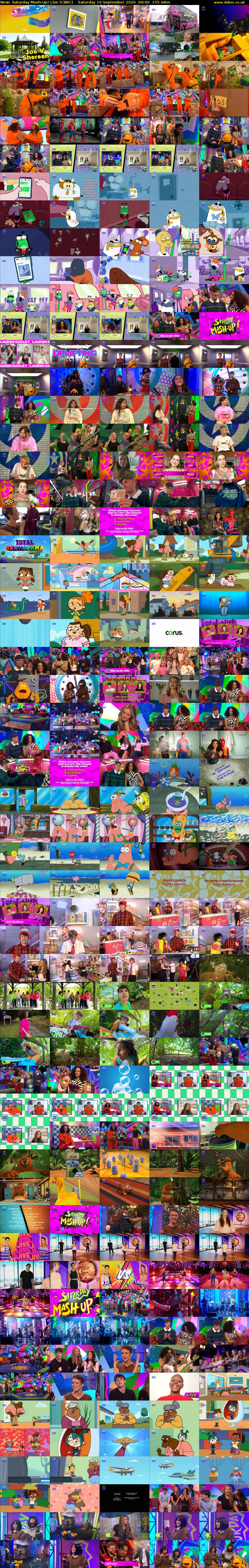 Saturday Mash-Up! Live (CBBC) Saturday 19 September 2026 09:00 - 11:35