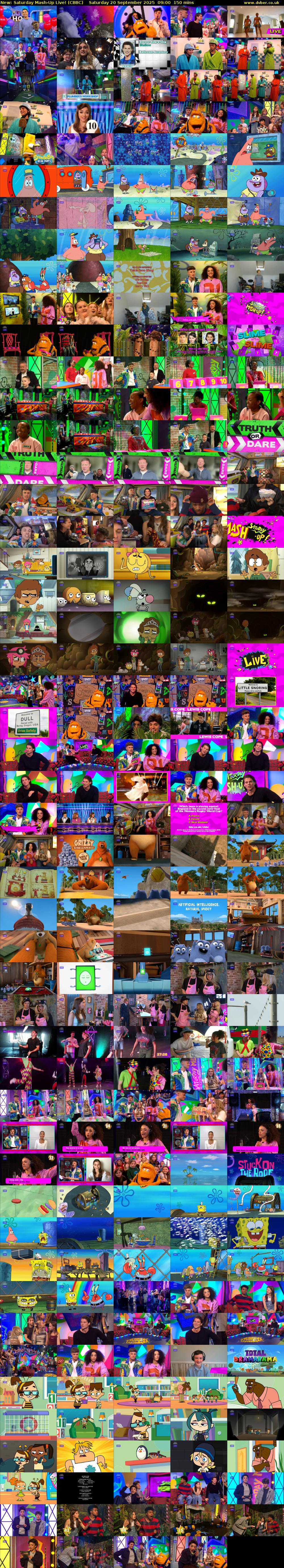 Saturday Mash-Up Live! (CBBC) Saturday 20 September 2025 09:00 - 11:30