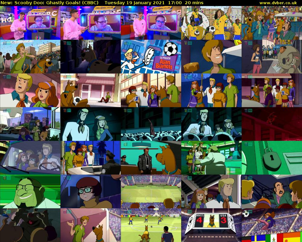 Scooby Doo: Ghastly Goals! (CBBC) Tuesday 19 January 2021 17:00 - 17:20