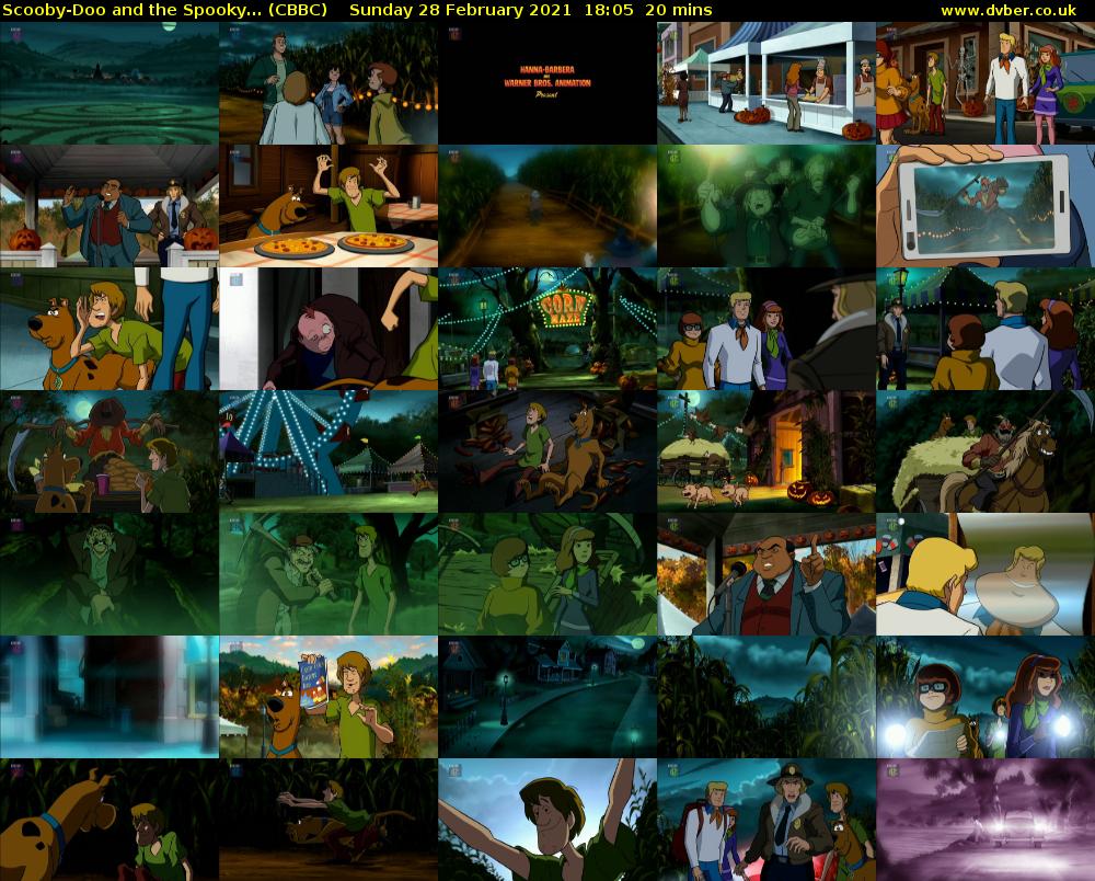 Scooby-Doo and the Spooky... (CBBC) Sunday 28 February 2021 18:05 - 18:25