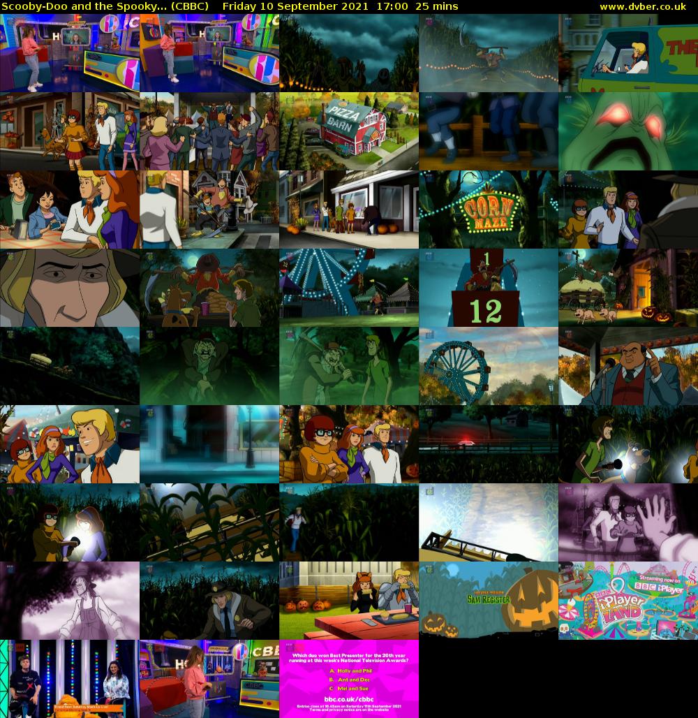 Scooby-Doo and the Spooky... (CBBC) Friday 10 September 2021 17:00 - 17:25