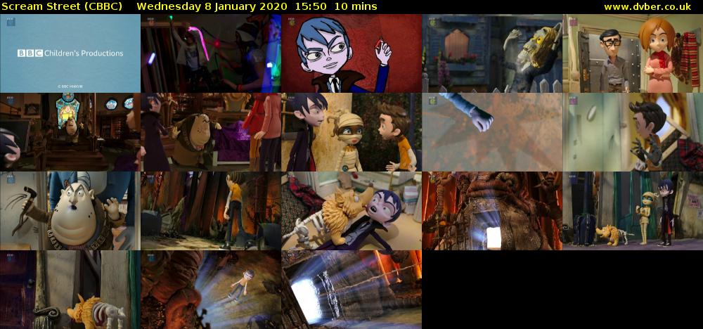 Scream Street (CBBC) Wednesday 8 January 2020 15:50 - 16:00