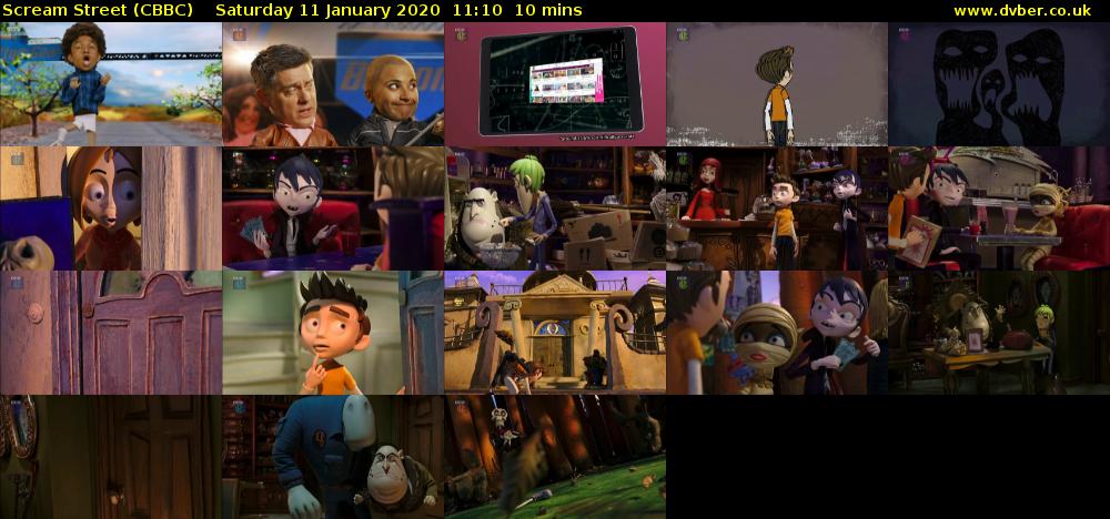 Scream Street (CBBC) Saturday 11 January 2020 11:10 - 11:20