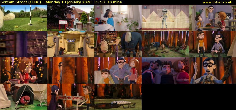 Scream Street (CBBC) Monday 13 January 2020 15:50 - 16:00
