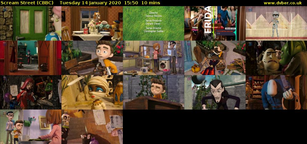 Scream Street (CBBC) Tuesday 14 January 2020 15:50 - 16:00
