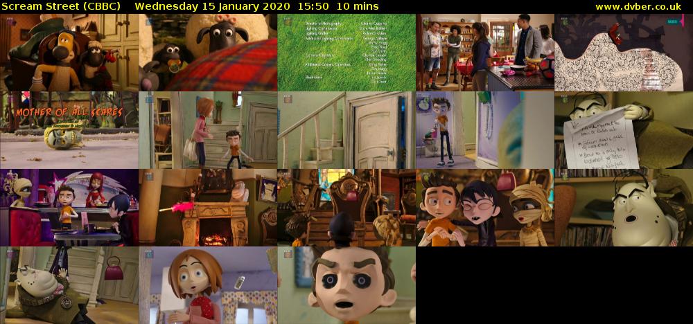 Scream Street (CBBC) Wednesday 15 January 2020 15:50 - 16:00
