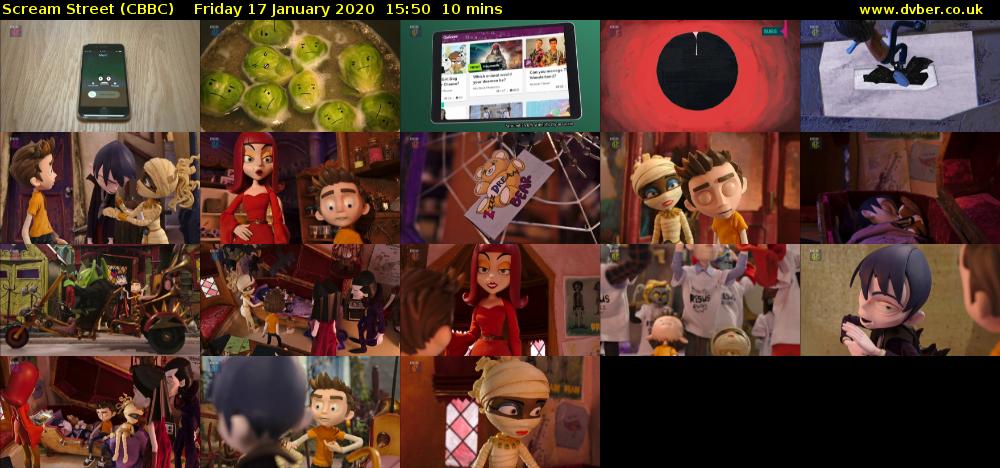 Scream Street (CBBC) Friday 17 January 2020 15:50 - 16:00