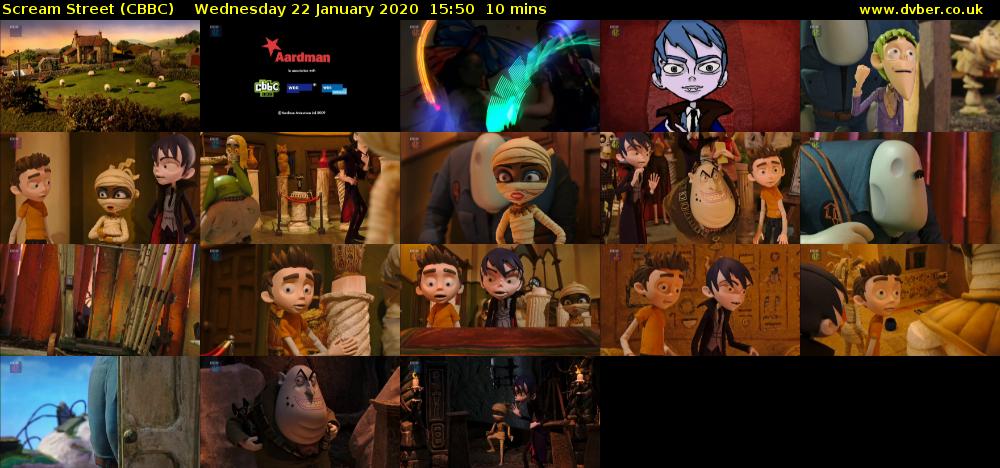 Scream Street (CBBC) Wednesday 22 January 2020 15:50 - 16:00