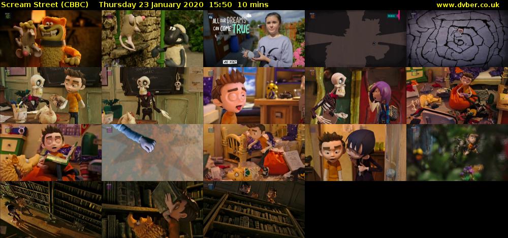 Scream Street (CBBC) Thursday 23 January 2020 15:50 - 16:00