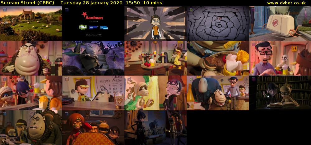 Scream Street (CBBC) Tuesday 28 January 2020 15:50 - 16:00