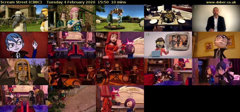 Scream Street (CBBC) Tuesday 4 February 2020 15:50 - 16:00