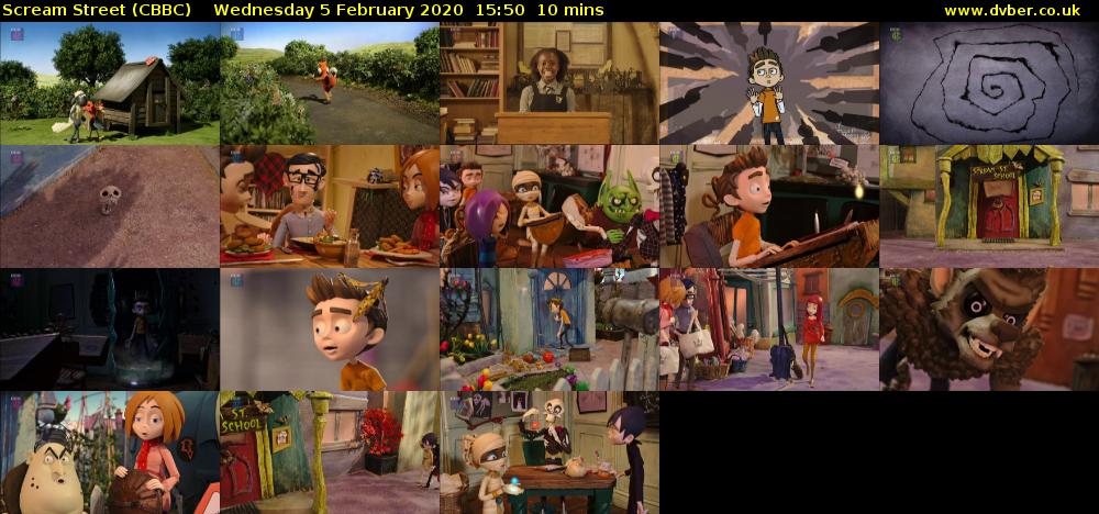 Scream Street (CBBC) Wednesday 5 February 2020 15:50 - 16:00