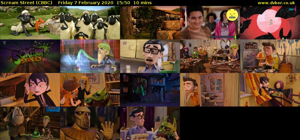 Scream Street (CBBC) Friday 7 February 2020 15:50 - 16:00