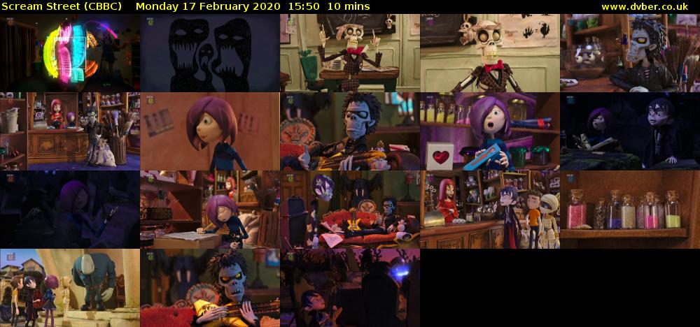 Scream Street (CBBC) Monday 17 February 2020 15:50 - 16:00