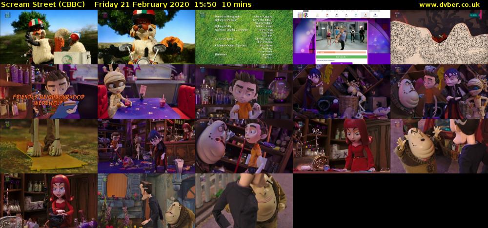 Scream Street (CBBC) Friday 21 February 2020 15:50 - 16:00