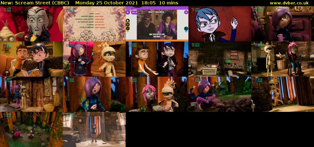 Scream Street (CBBC) Monday 25 October 2021 18:05 - 18:15