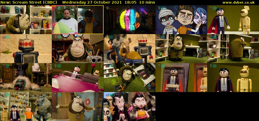 Scream Street (CBBC) Wednesday 27 October 2021 18:05 - 18:15