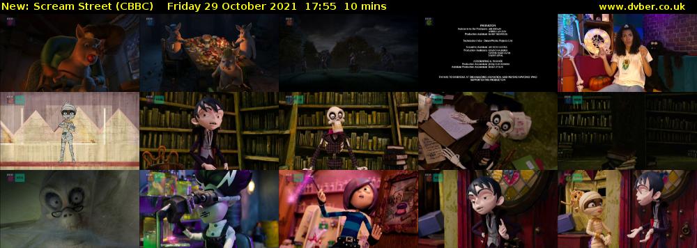 Scream Street (CBBC) Friday 29 October 2021 17:55 - 18:05