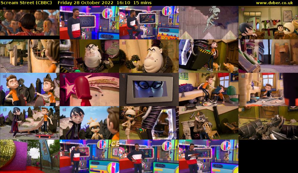 Scream Street (CBBC) Friday 28 October 2022 16:10 - 16:25