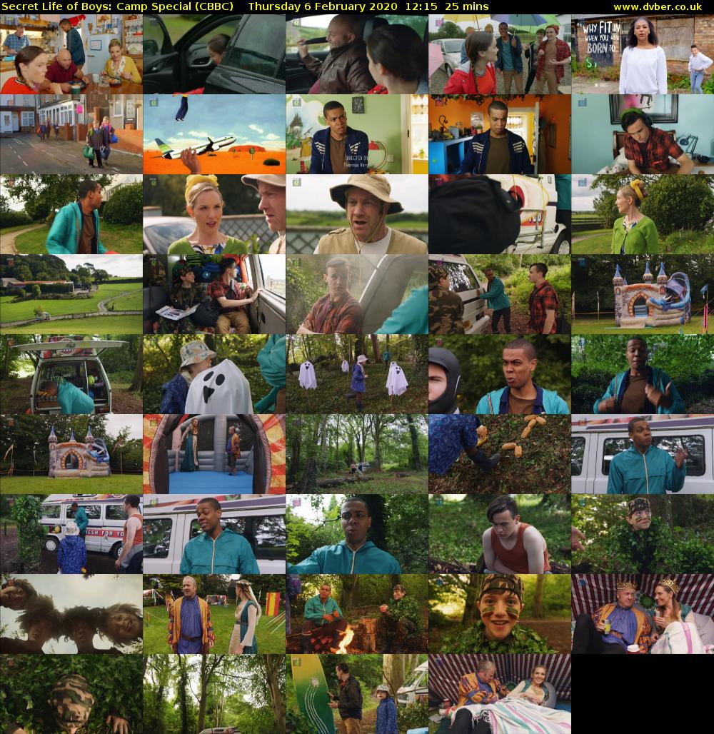 Secret Life of Boys: Camp Special (CBBC) Thursday 6 February 2020 12:15 - 12:40