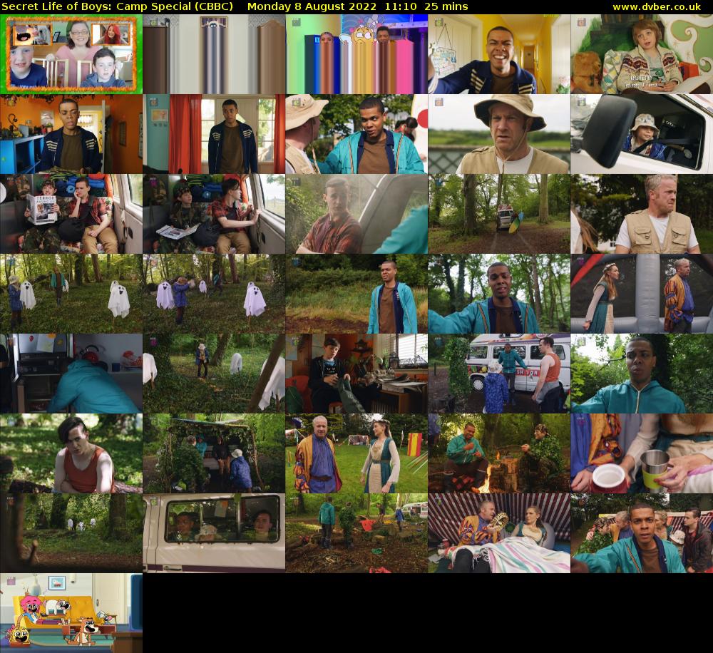 Secret Life of Boys: Camp Special (CBBC) Monday 8 August 2022 11:10 - 11:35