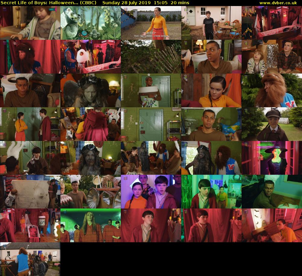 Secret Life of Boys: Halloween... (CBBC) Sunday 28 July 2019 15:05 - 15:25