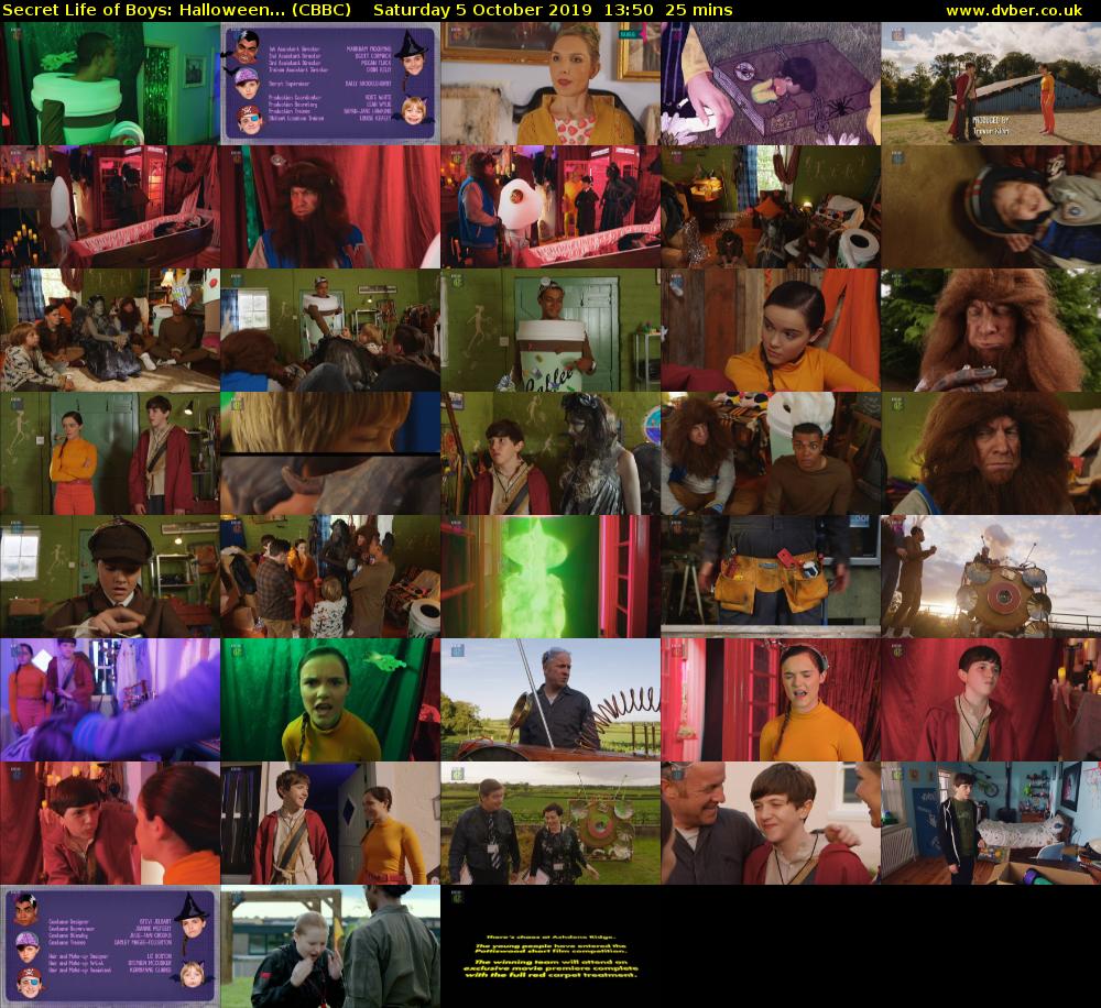 Secret Life of Boys: Halloween... (CBBC) Saturday 5 October 2019 13:50 - 14:15
