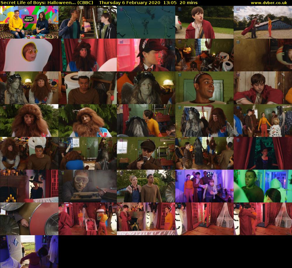 Secret Life of Boys: Halloween... (CBBC) Thursday 6 February 2020 13:05 - 13:25