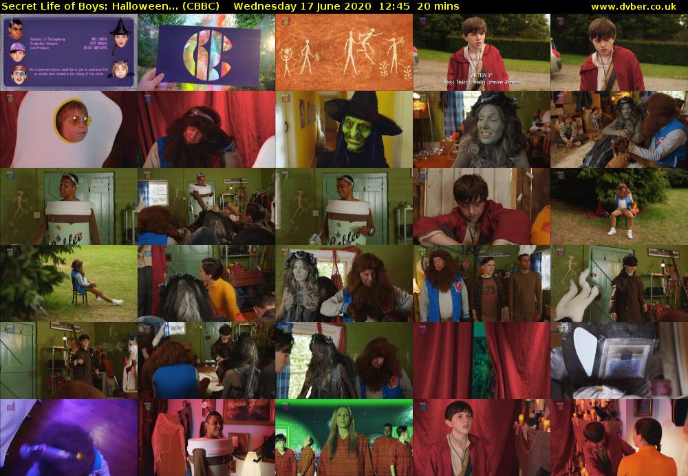 Secret Life of Boys: Halloween... (CBBC) Wednesday 17 June 2020 12:45 - 13:05