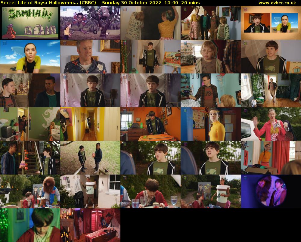 Secret Life of Boys: Halloween... (CBBC) Sunday 30 October 2022 10:40 - 11:00