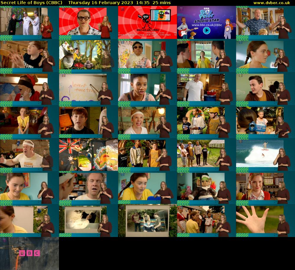 Secret Life of Boys (CBBC) Thursday 16 February 2023 14:35 - 15:00