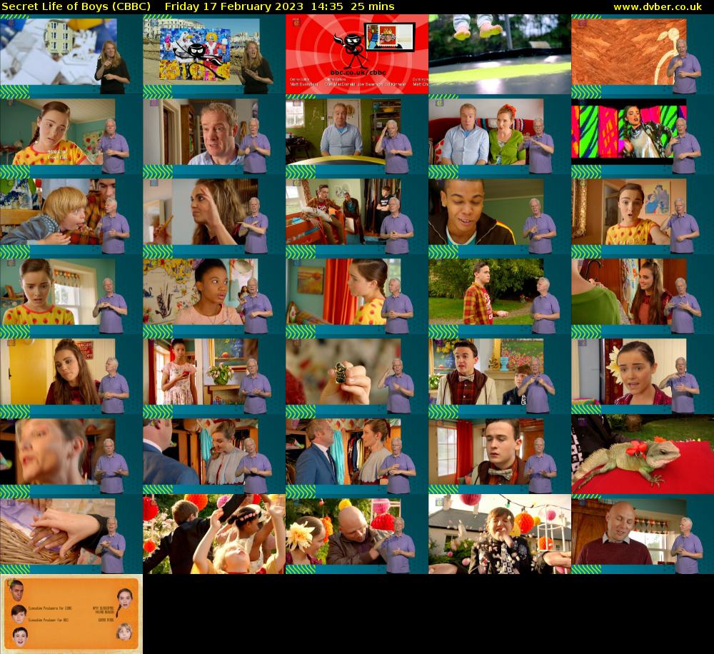 Secret Life of Boys (CBBC) Friday 17 February 2023 14:35 - 15:00