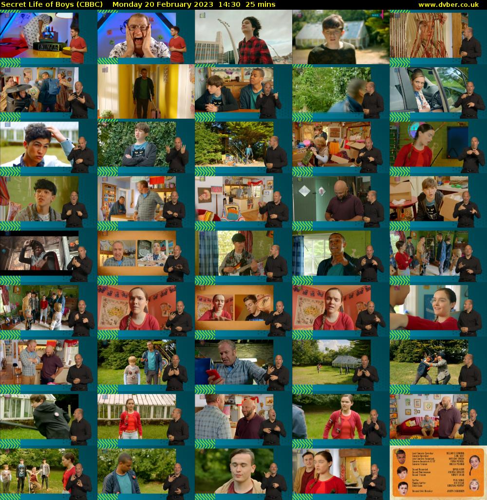 Secret Life of Boys (CBBC) Monday 20 February 2023 14:30 - 14:55