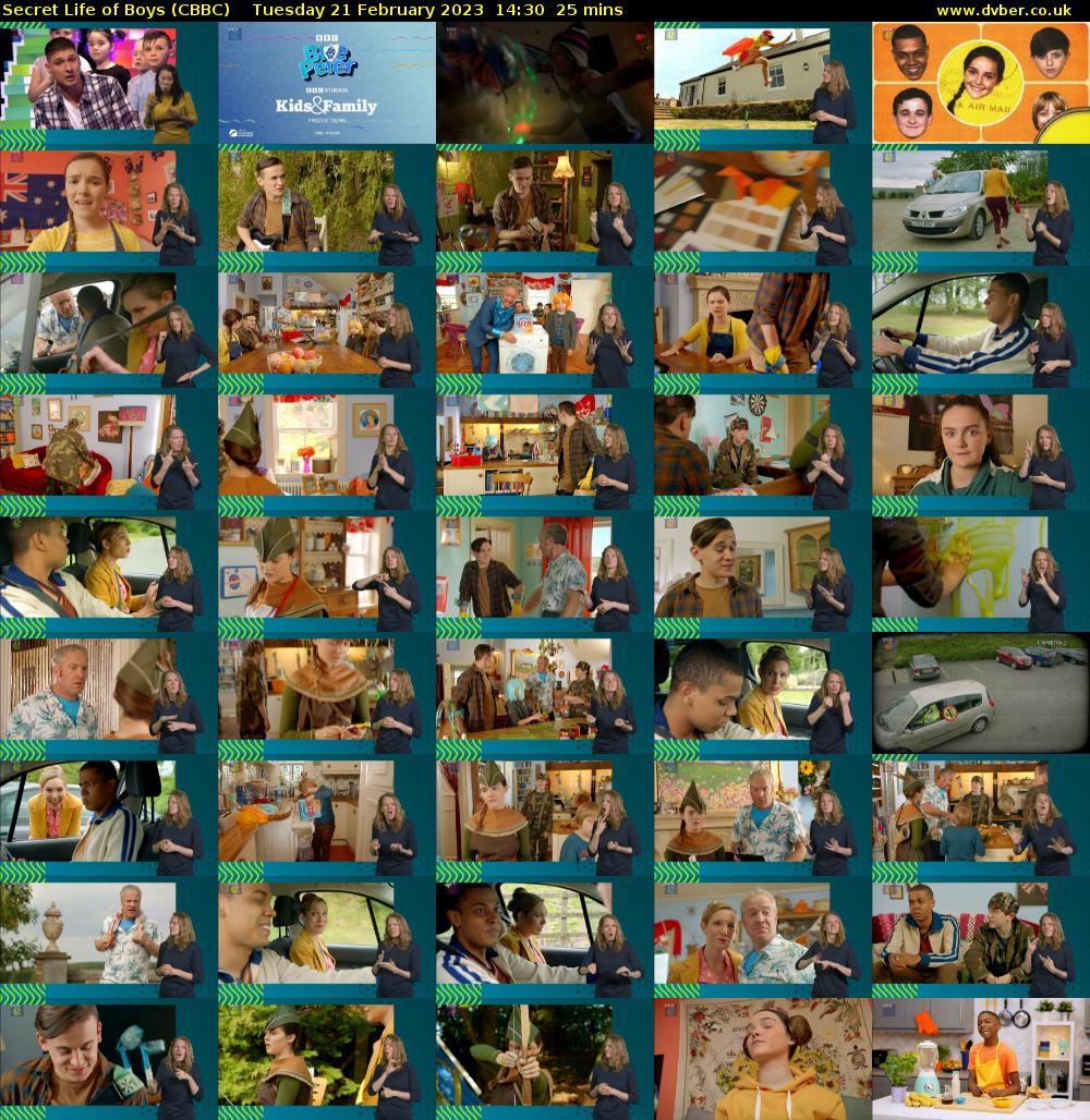 Secret Life of Boys (CBBC) Tuesday 21 February 2023 14:30 - 14:55