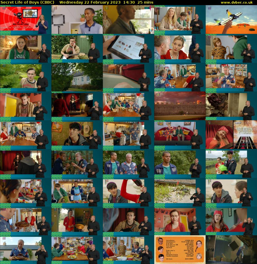 Secret Life of Boys (CBBC) Wednesday 22 February 2023 14:30 - 14:55