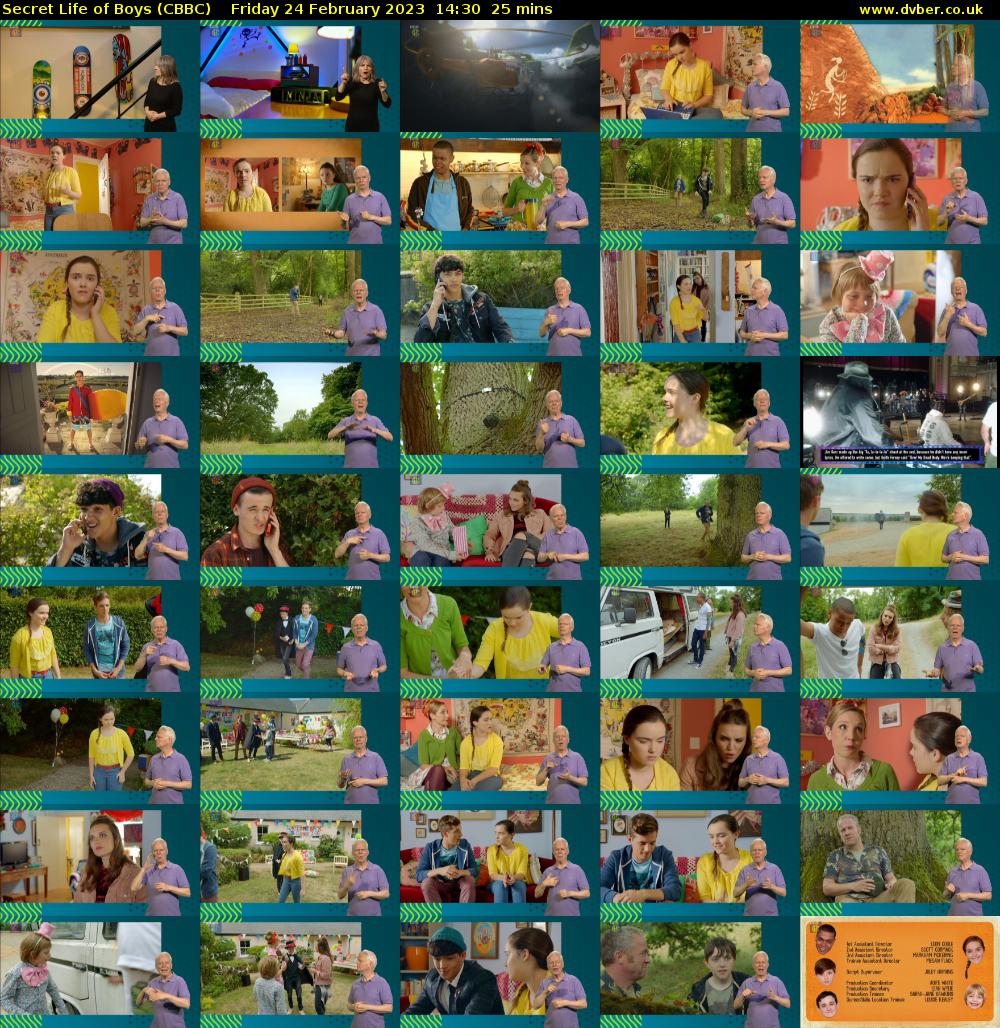 Secret Life of Boys (CBBC) Friday 24 February 2023 14:30 - 14:55