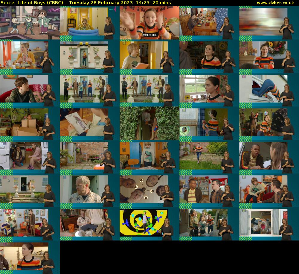 Secret Life of Boys (CBBC) Tuesday 28 February 2023 14:25 - 14:45