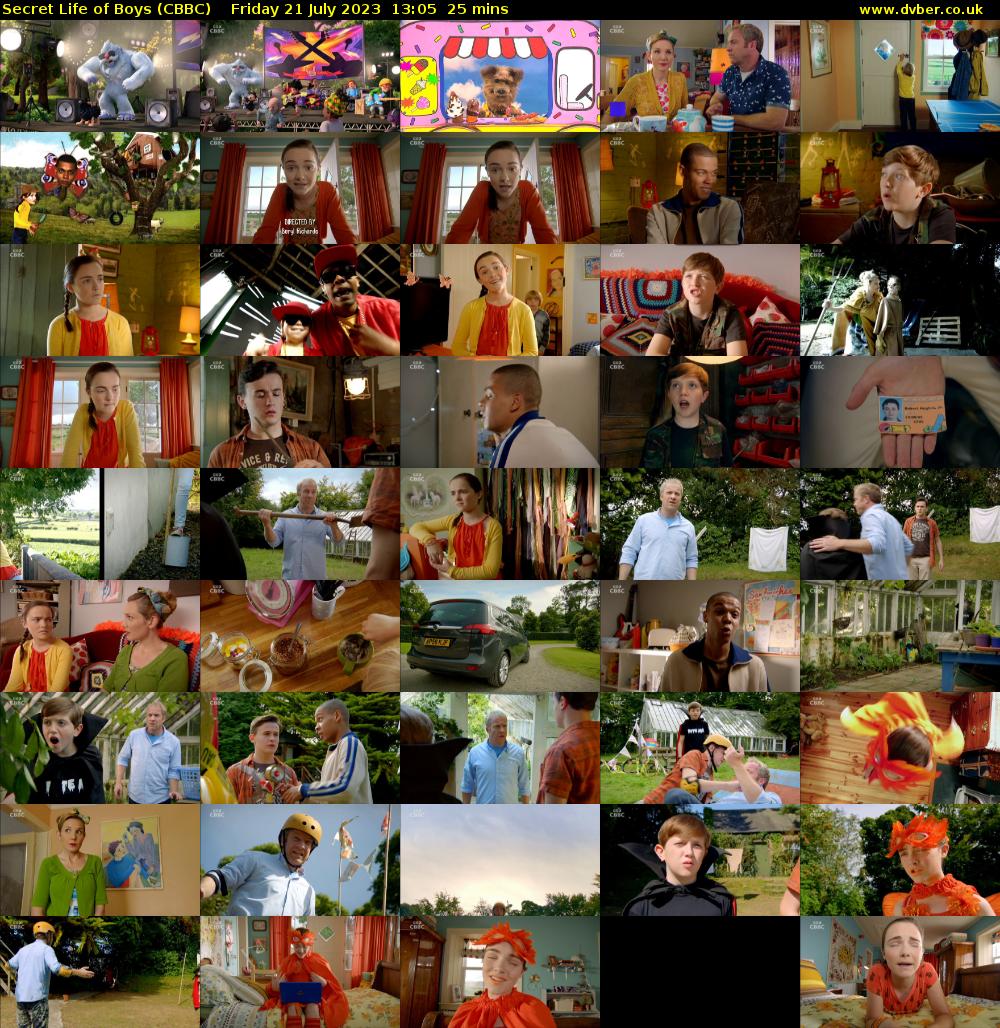 Secret Life of Boys (CBBC) Friday 21 July 2023 13:05 - 13:30