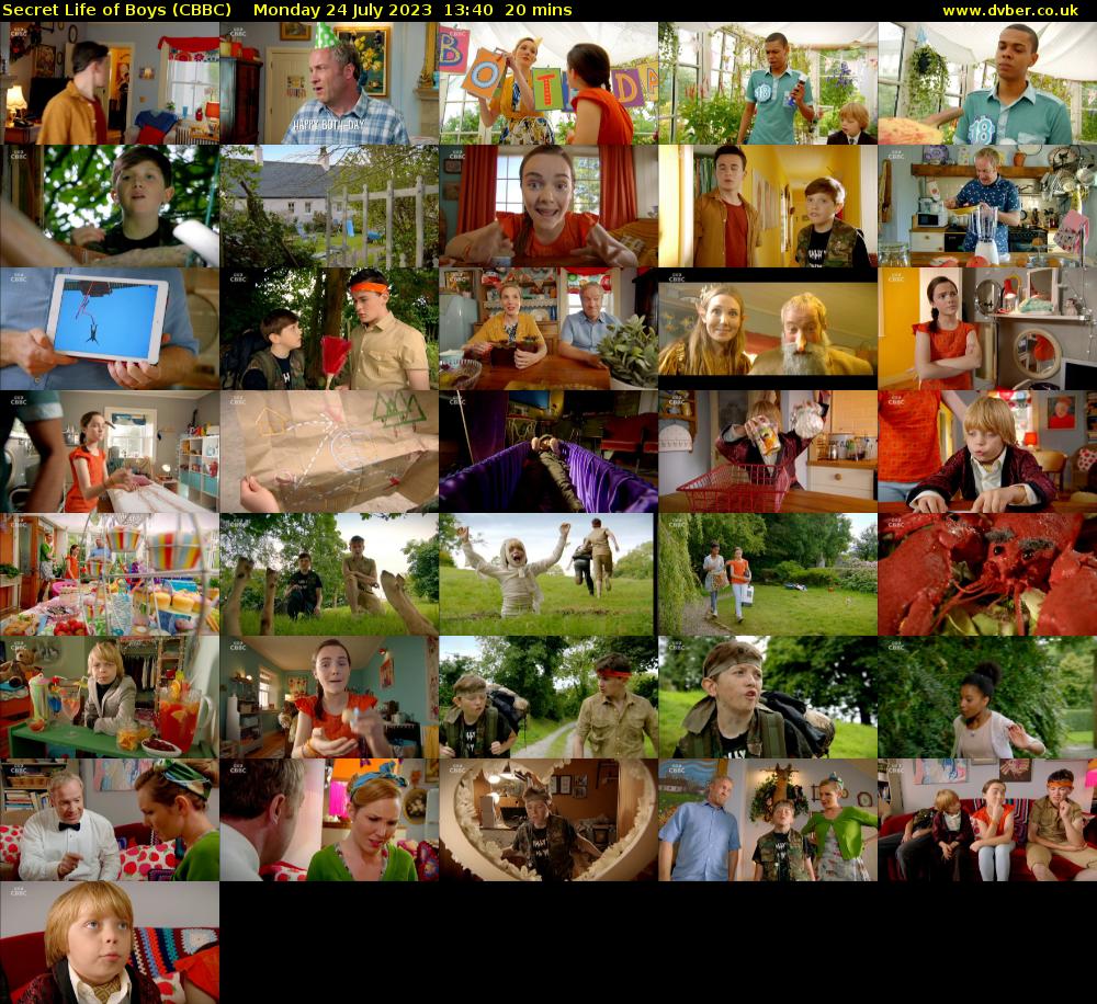 Secret Life of Boys (CBBC) Monday 24 July 2023 13:40 - 14:00